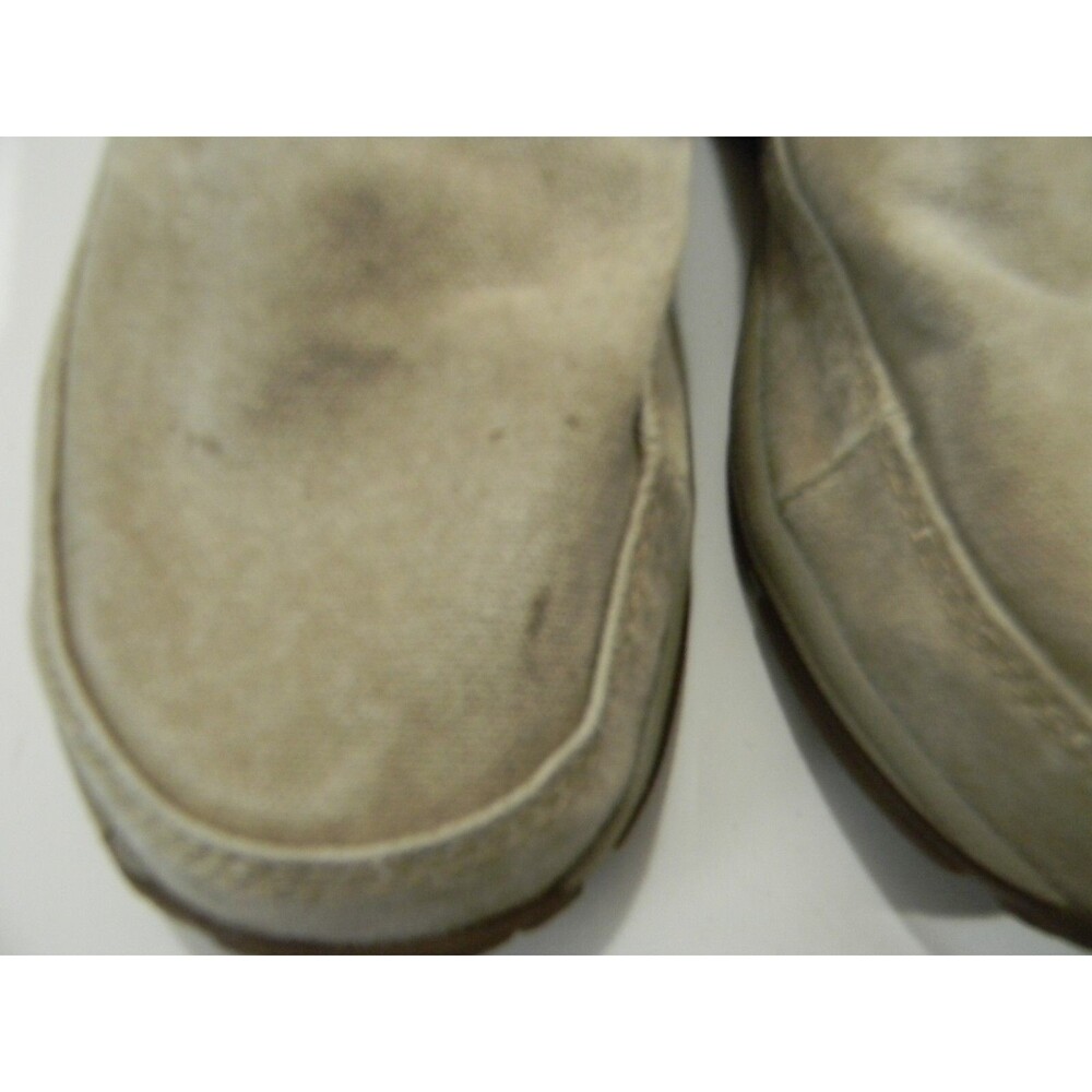 LL Bean Sunwashed Canvas in Buff Womens 8.5 WIDE Slip Ons - Picture 4 of 7